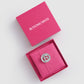 Petite Crystal Round Brooch - Silver