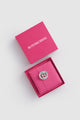 Petite Crystal Round Brooch - Silver