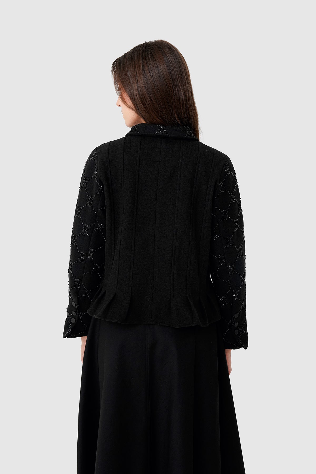 Beverly Pleated Outer - Black