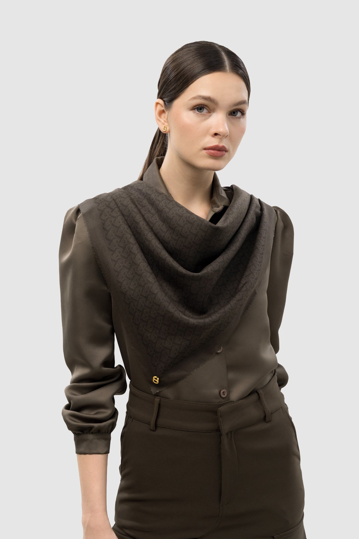 Bimu Twill Square - Coffee Bean