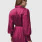 Tropical26 Ruffle Dress - Burgundy