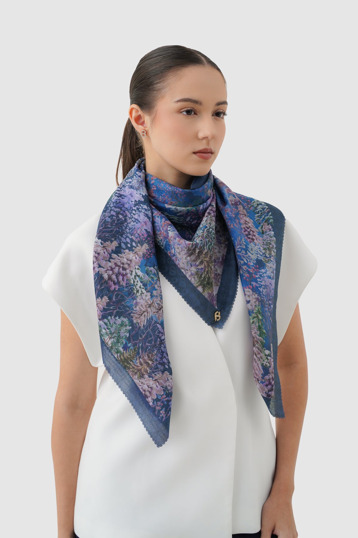 Holiday 3 Jacquard Voile - Sapphire Blue