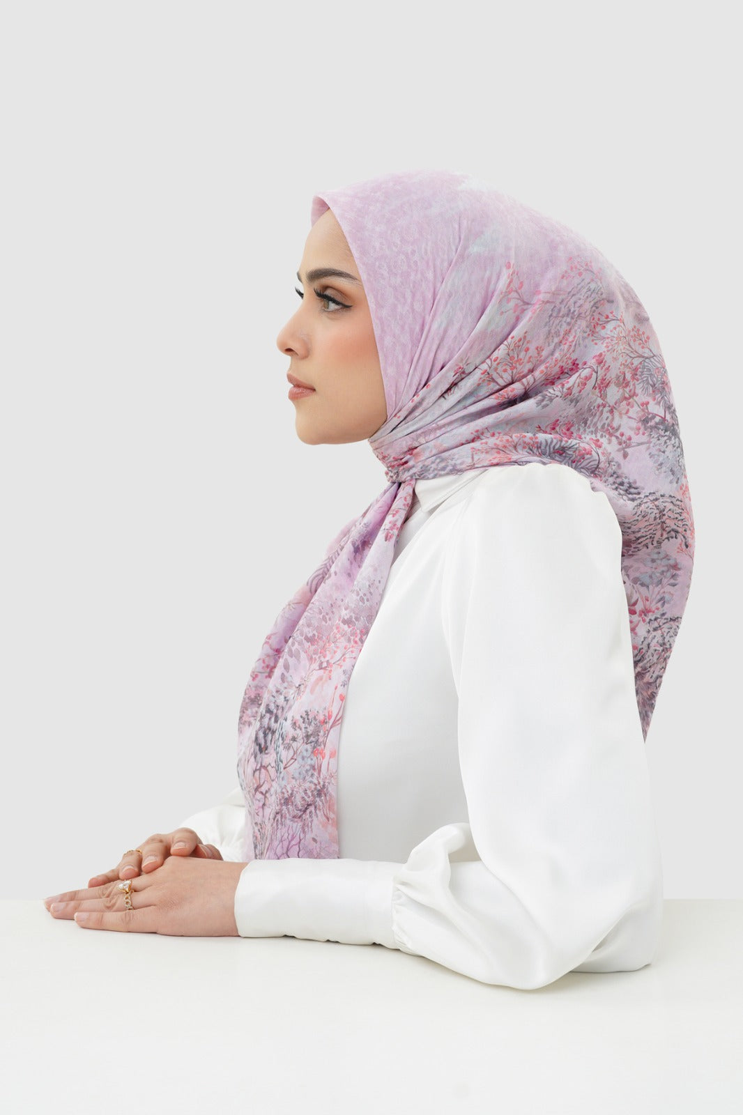 Holiday 3 Jacquard Voile - Snowdrift Pink
