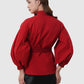 The Editor Puff Shirt - Red