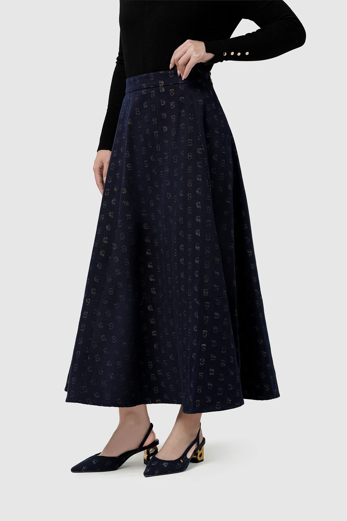 Nagita Denim Skirt - Navy