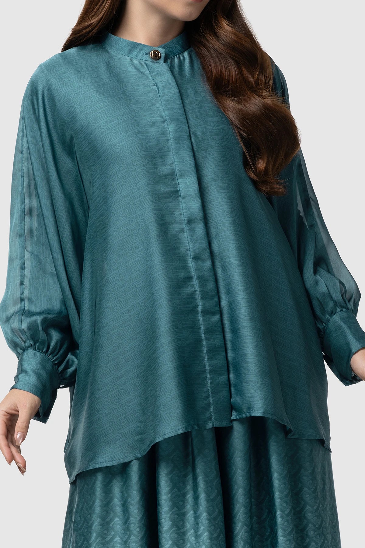 Tropical26 Batwing Shirt - Deep Teal