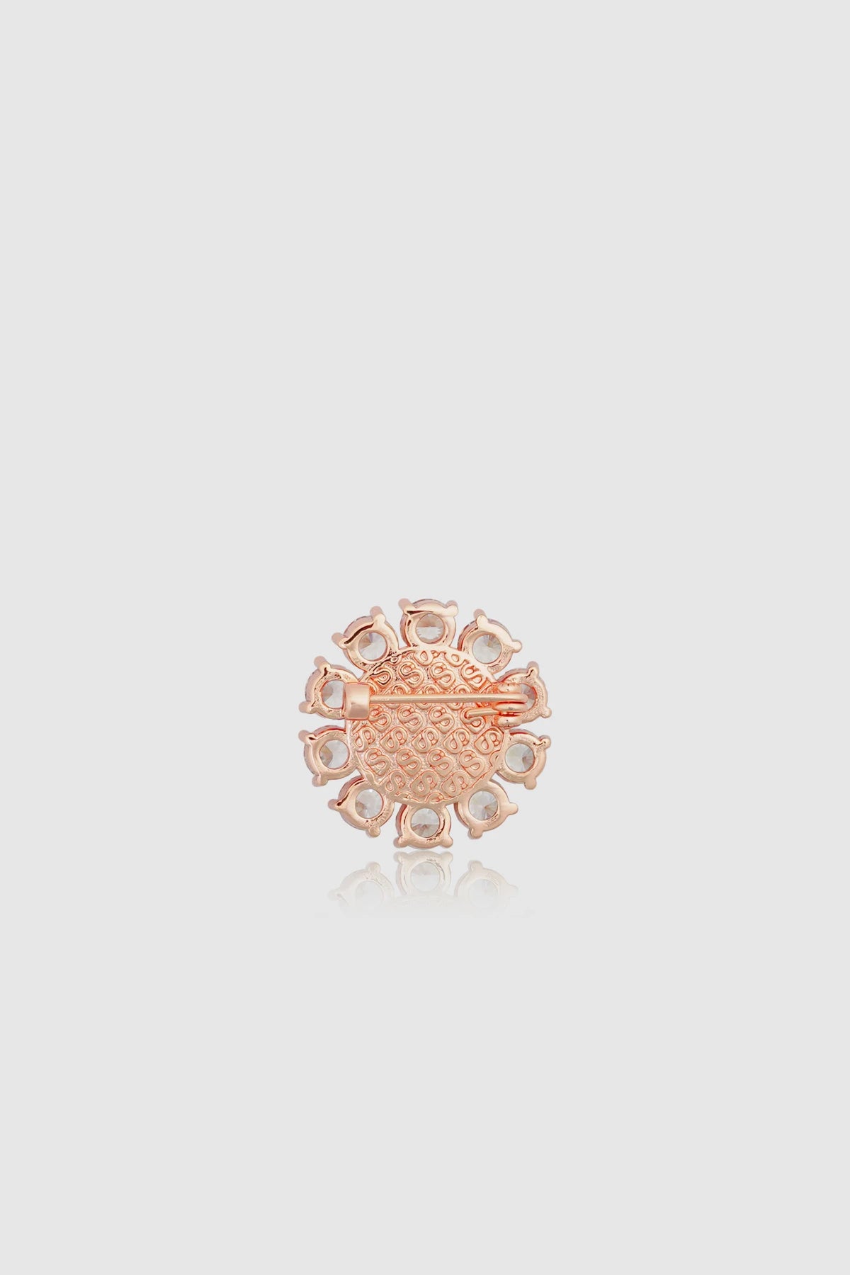 Amara Crystal Pin Brooch - Rose Gold