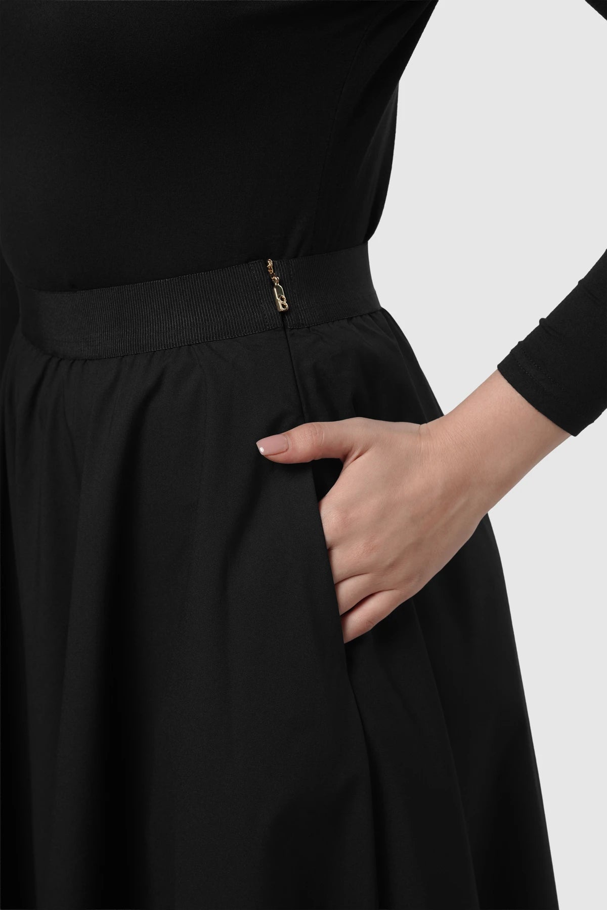 Bianca Cotton Skort - Black