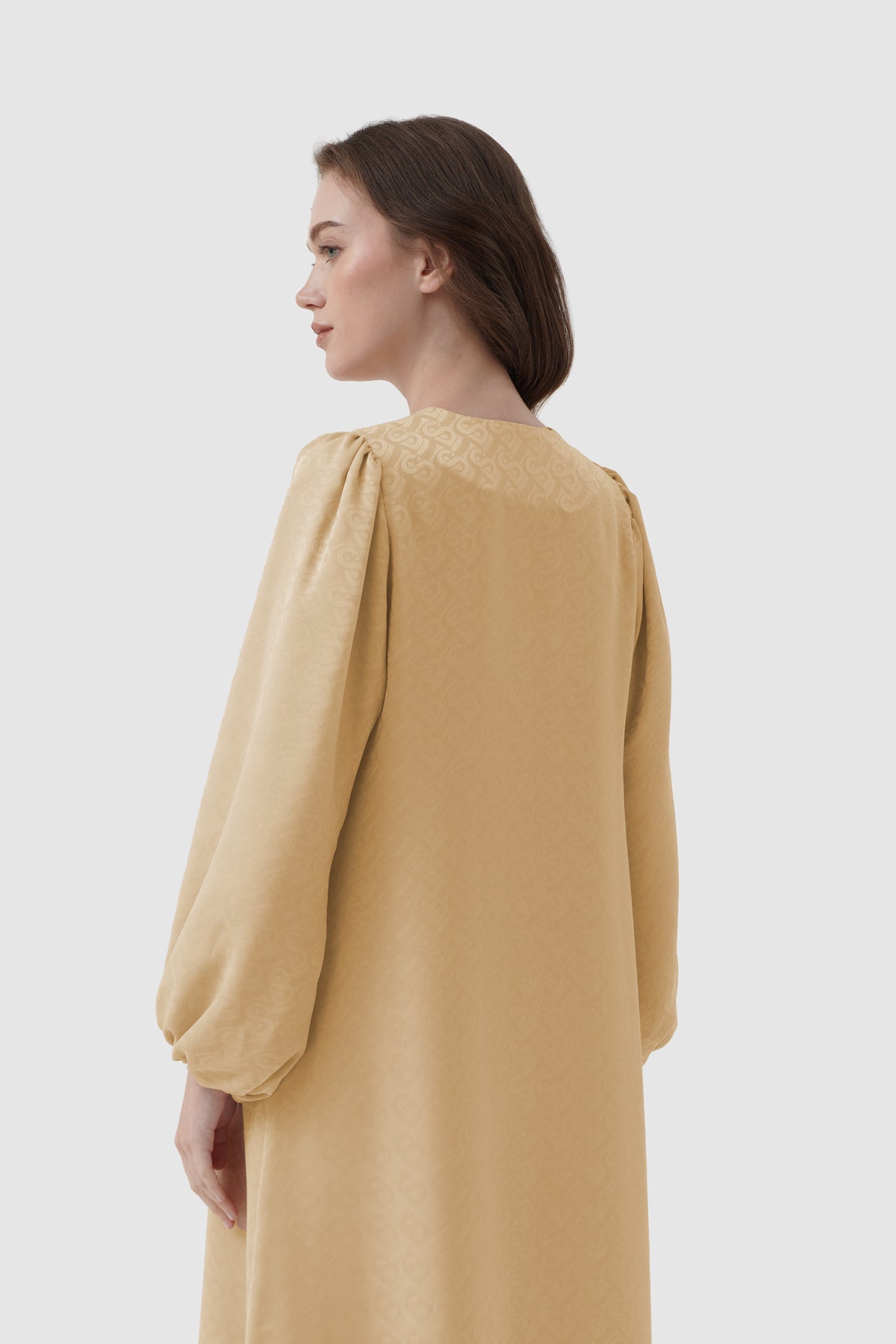 Noura Puff Dress - Pebble