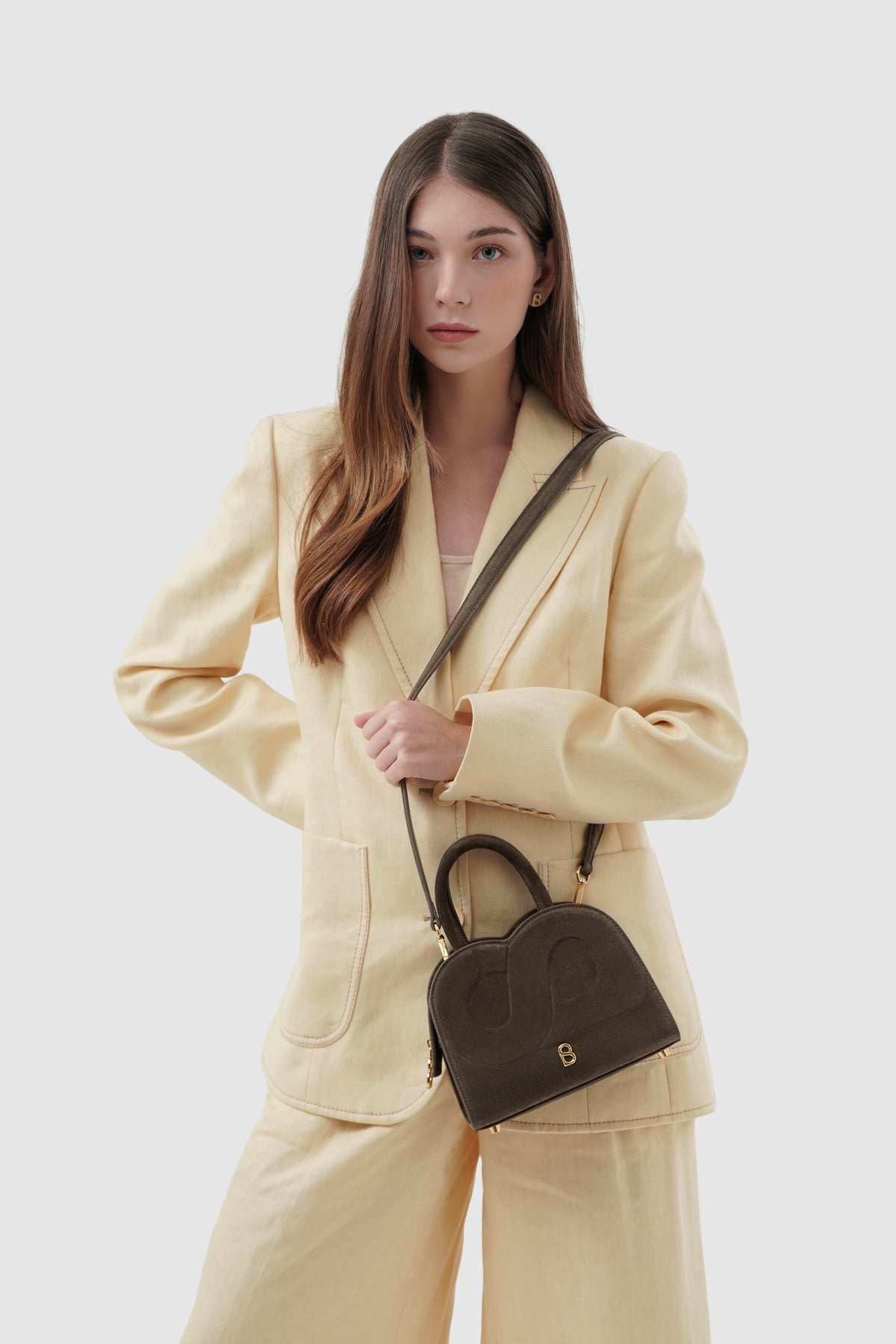 Joy Bag Small - Suede Leather - Dark Brown