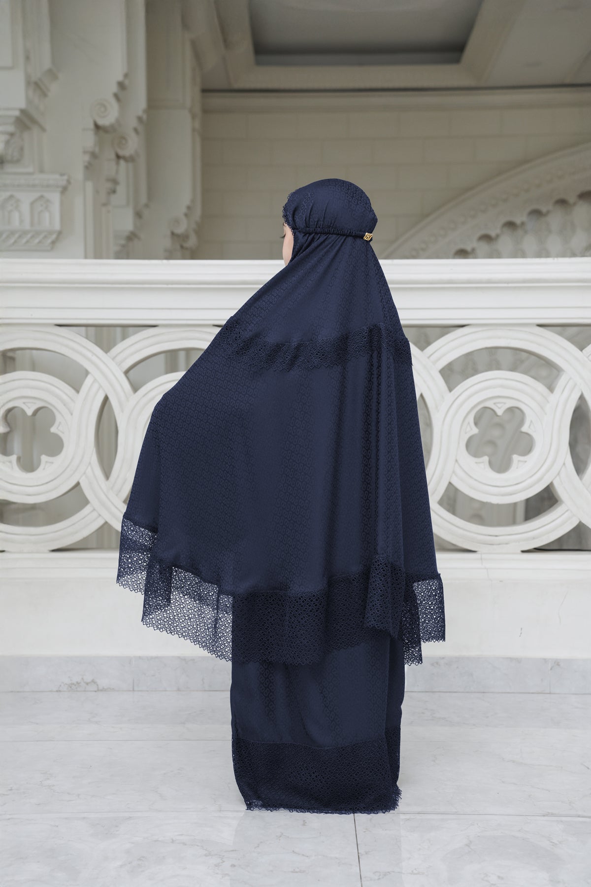 Safa Kids Prayer Robe - Navy