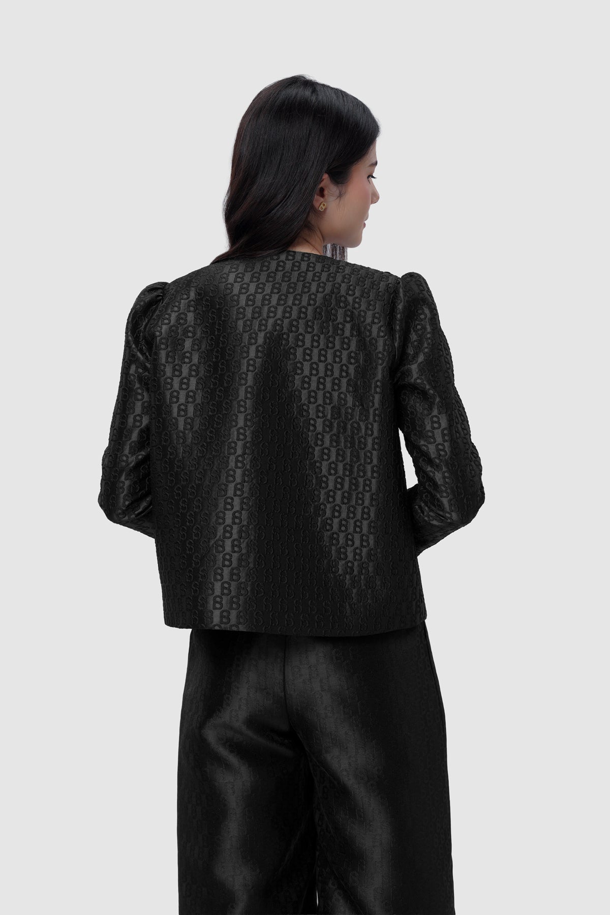 Signature Jacquard Beaded Blazer - Eclipse