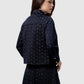 Nagita Denim Crop Shirt - Navy