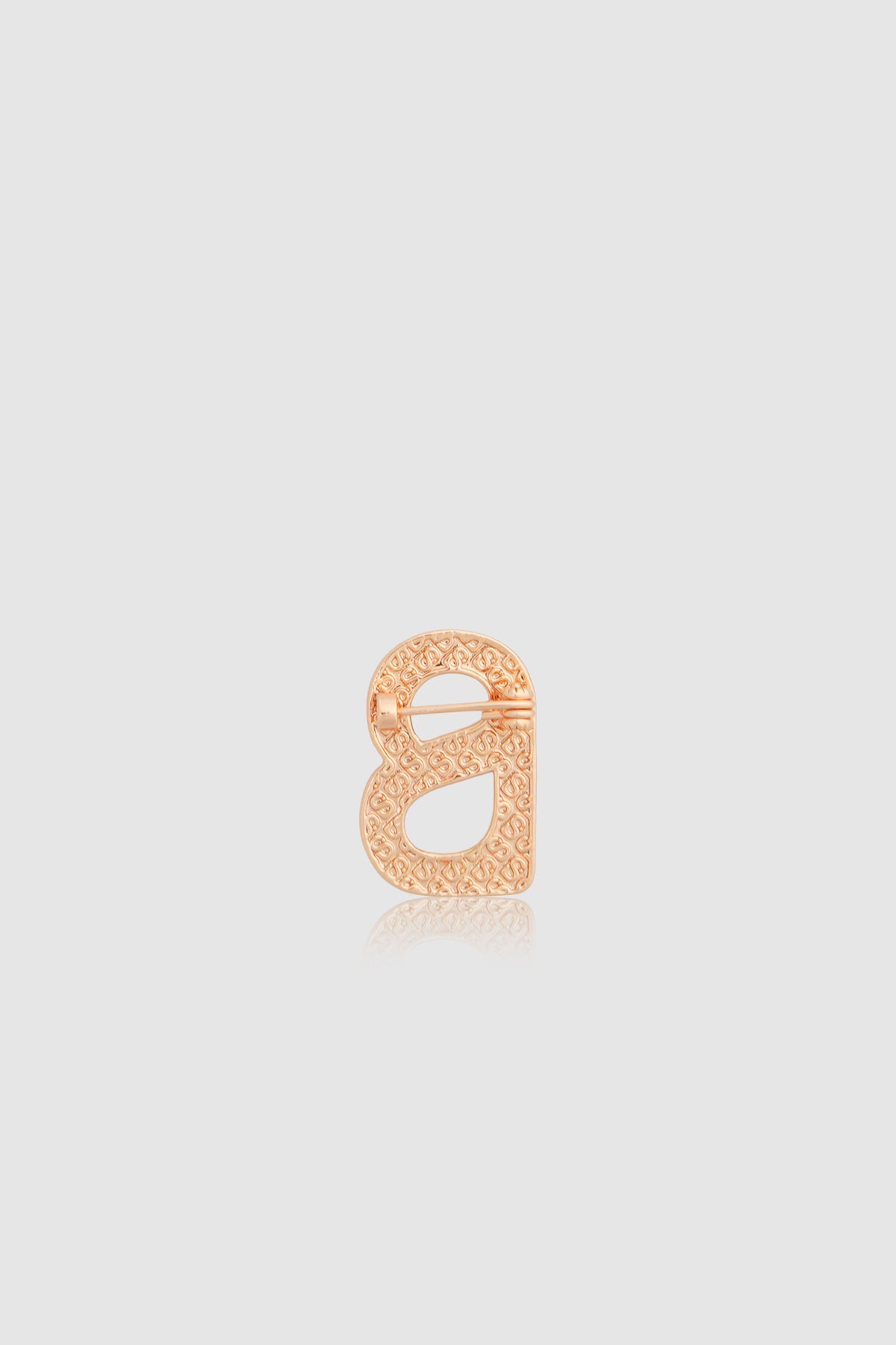 Petite Signature Flat Brooch - Rose Gold