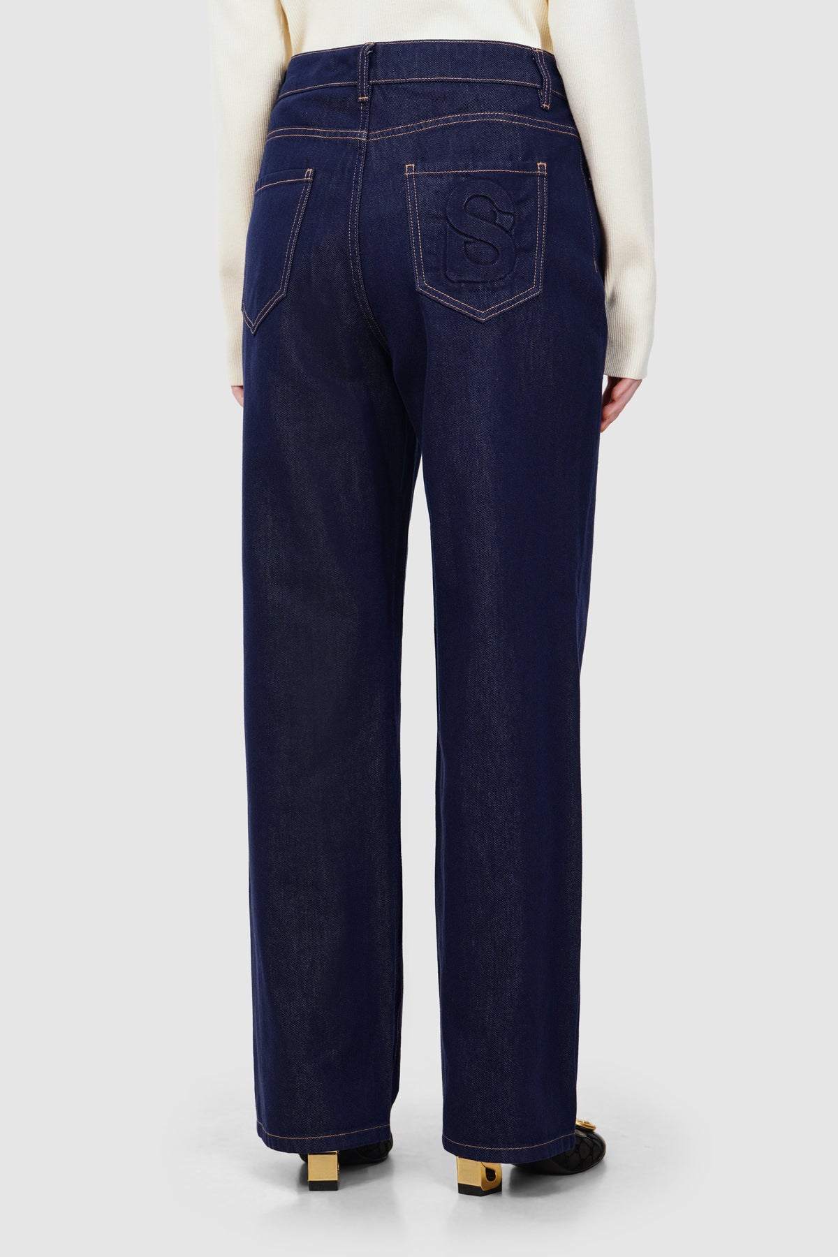 Olivia Denim Pants - Navy