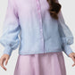 Tropical26 Crop Shirt - Pink/Blue