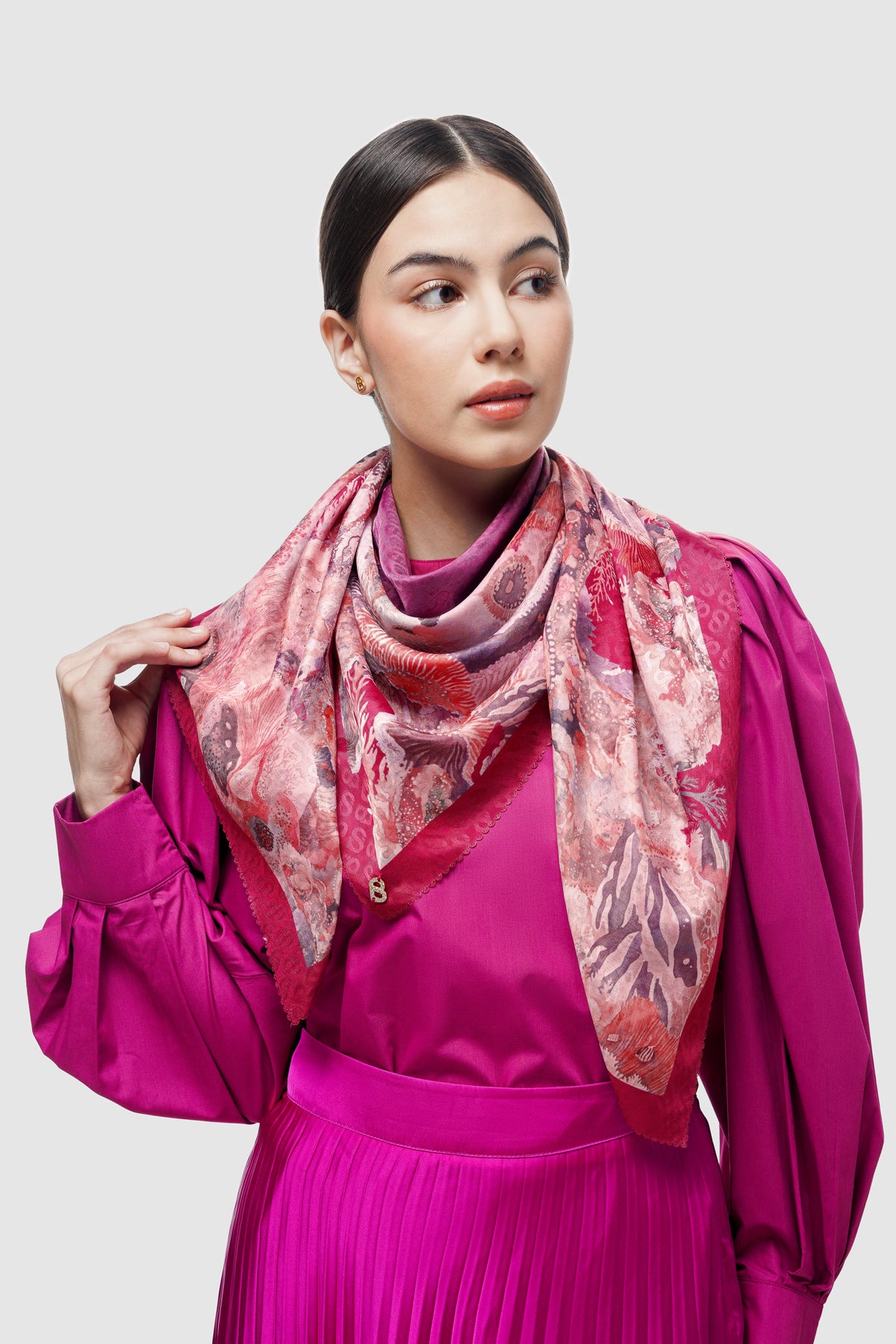 Dune Jacquard Voile - Fuchsine