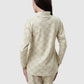 Beverly Monogram High Neck Top - Cream