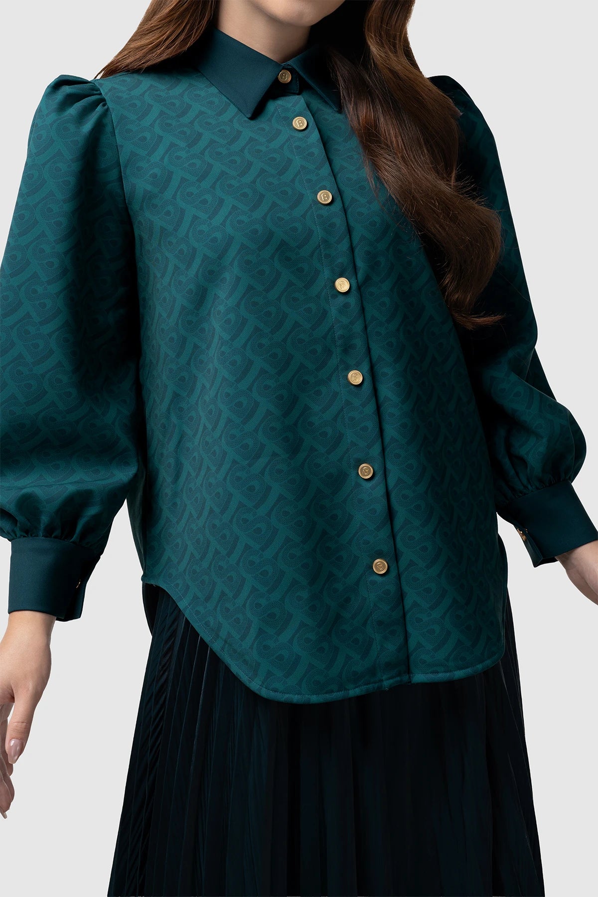 Tropical26 Puff Shirt - Deep Teal