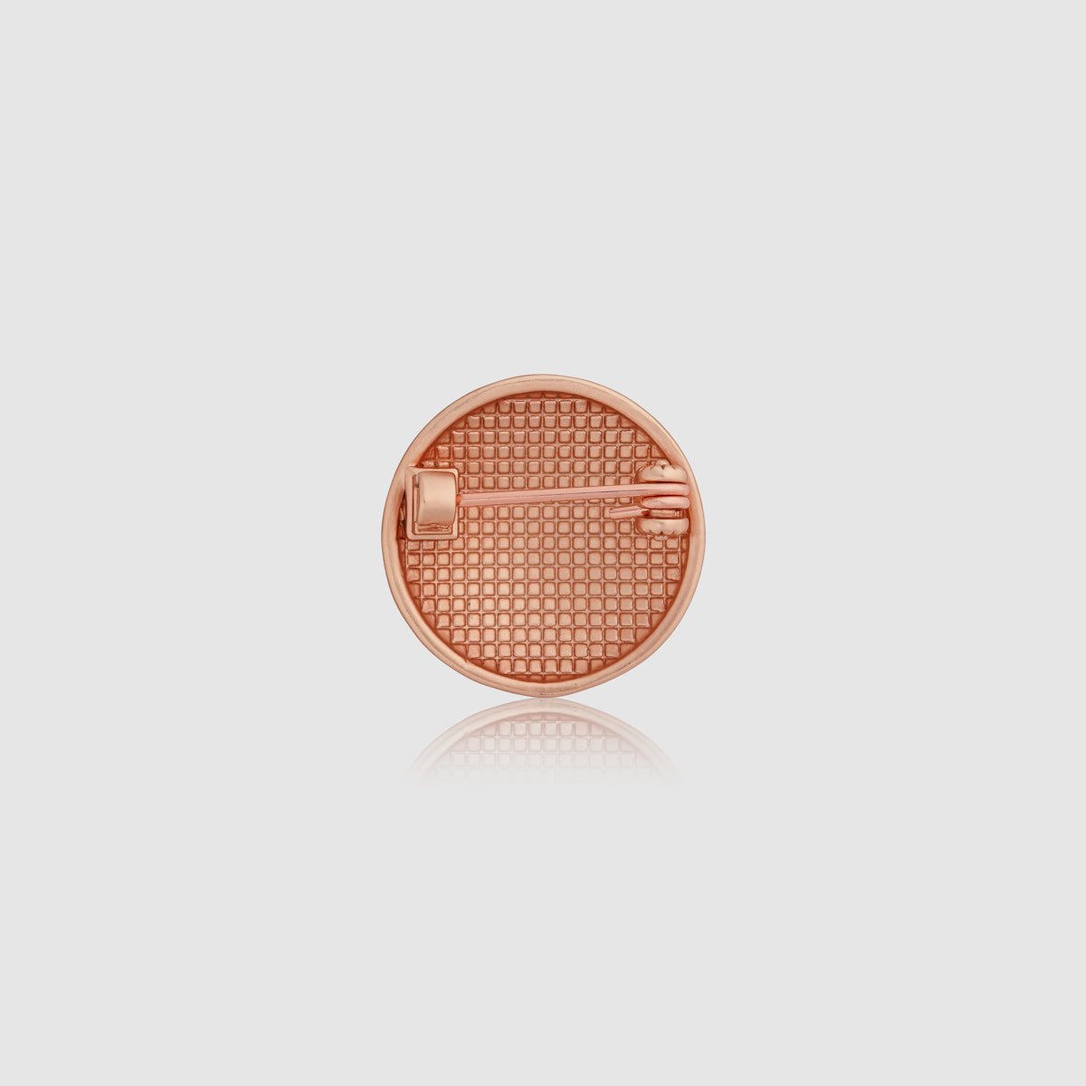 Sofia Round Pin Brooch - Rose Gold