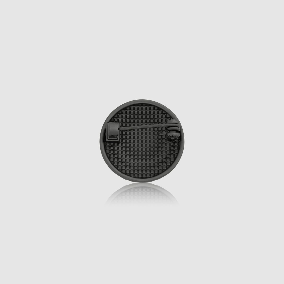 Sofia Round Pin Brooch - Hematite