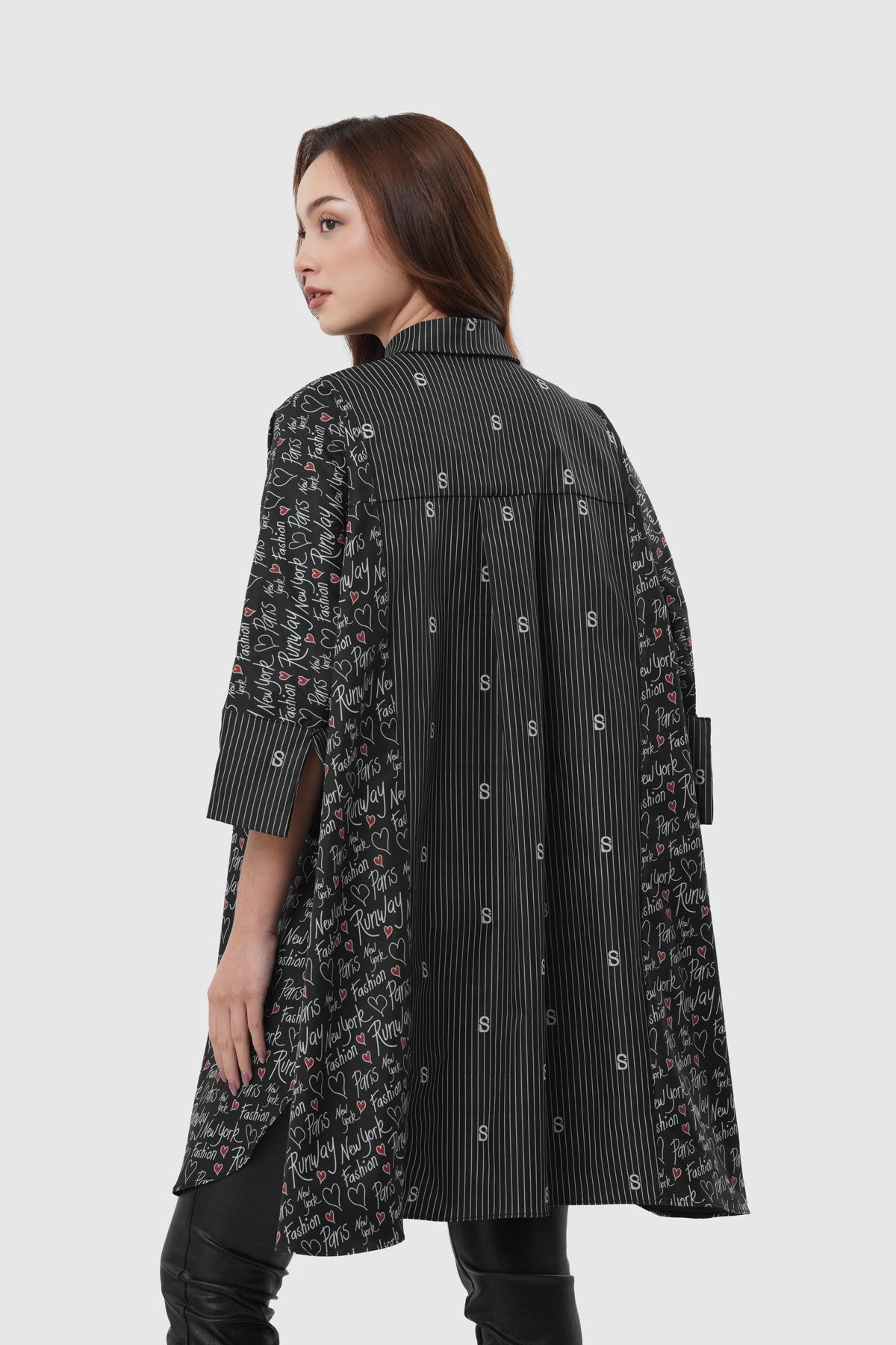 The Editor Tunic Shirt - Black