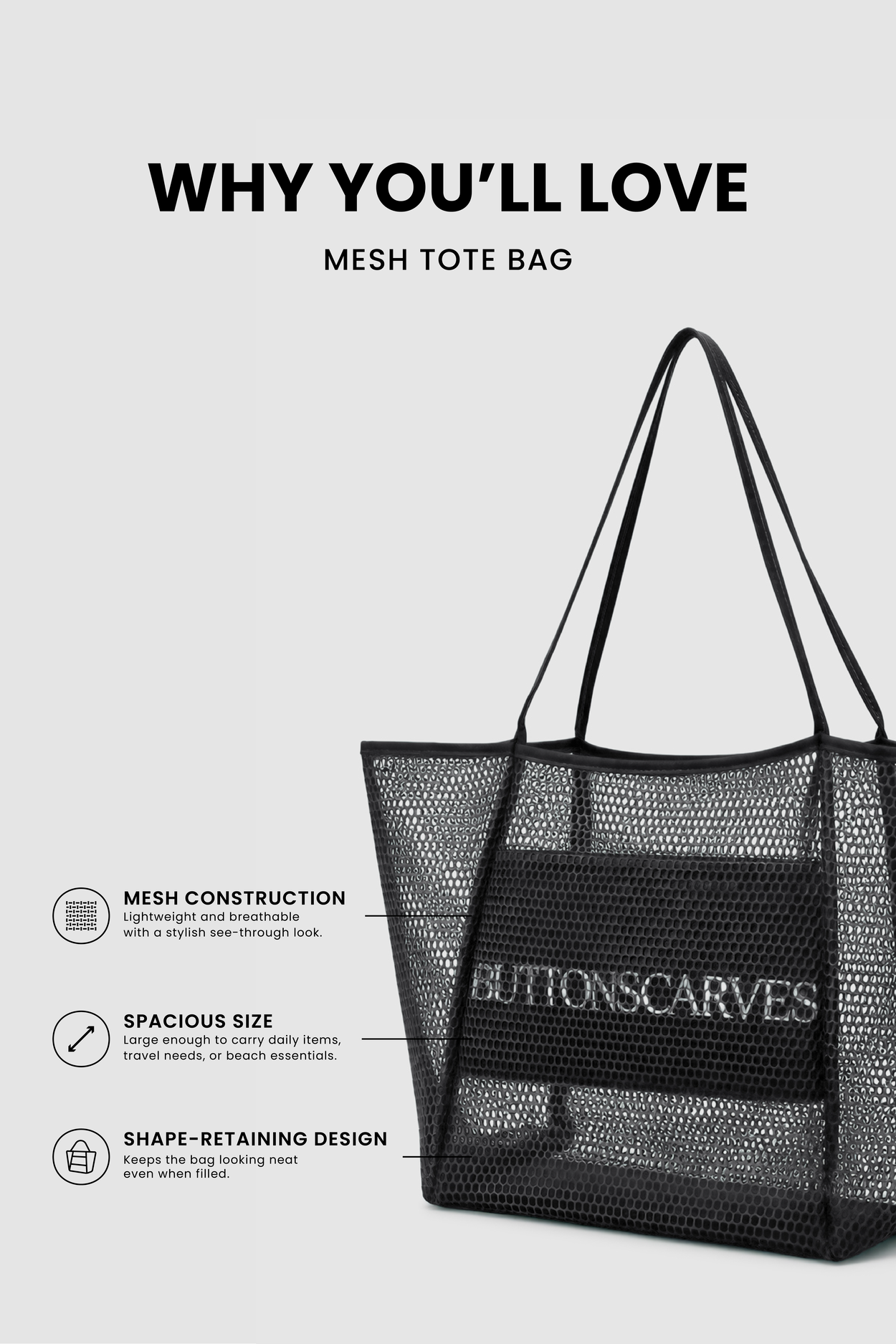 Mesh Tote Bag - Orca