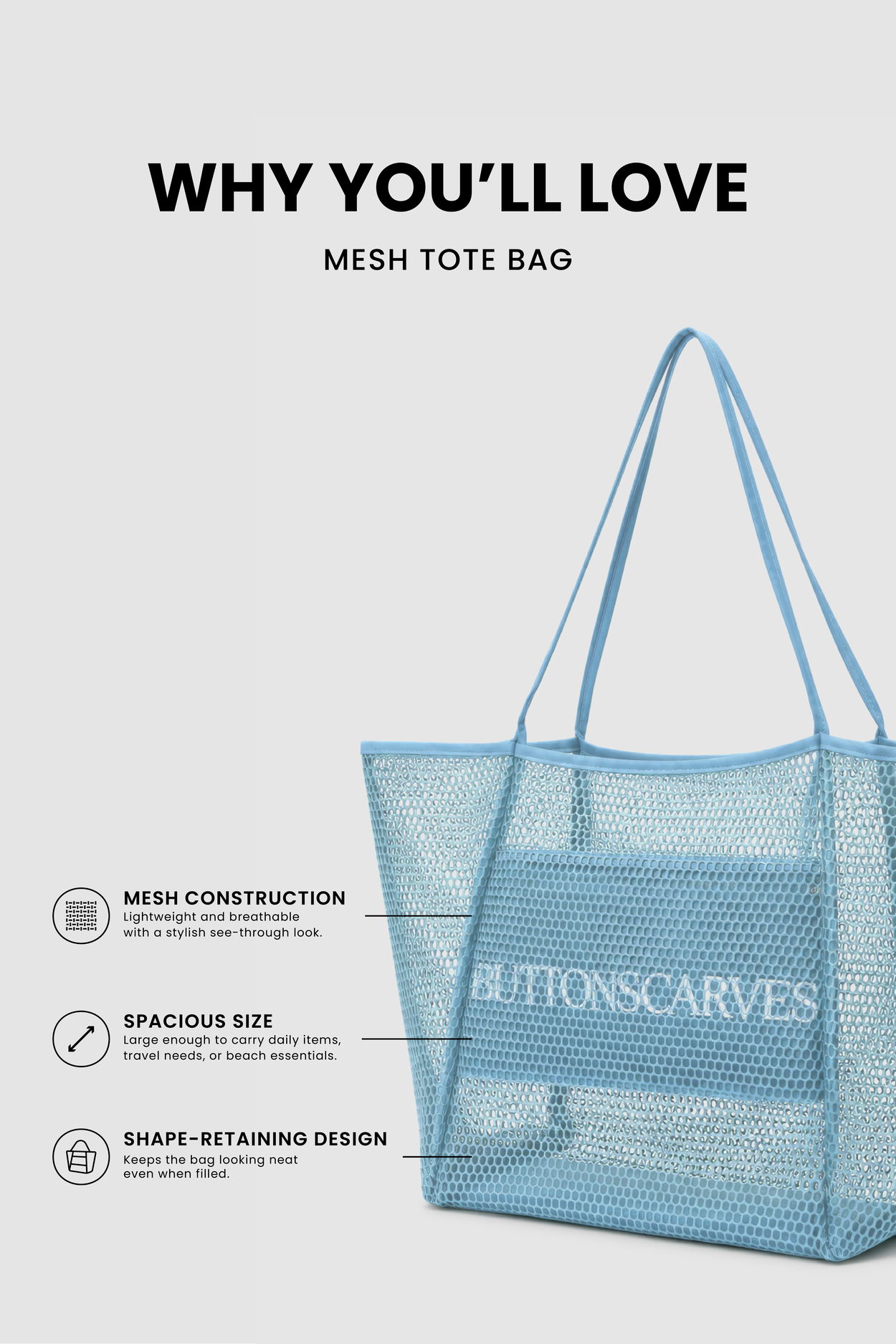 Mesh Tote Bag - Ocean