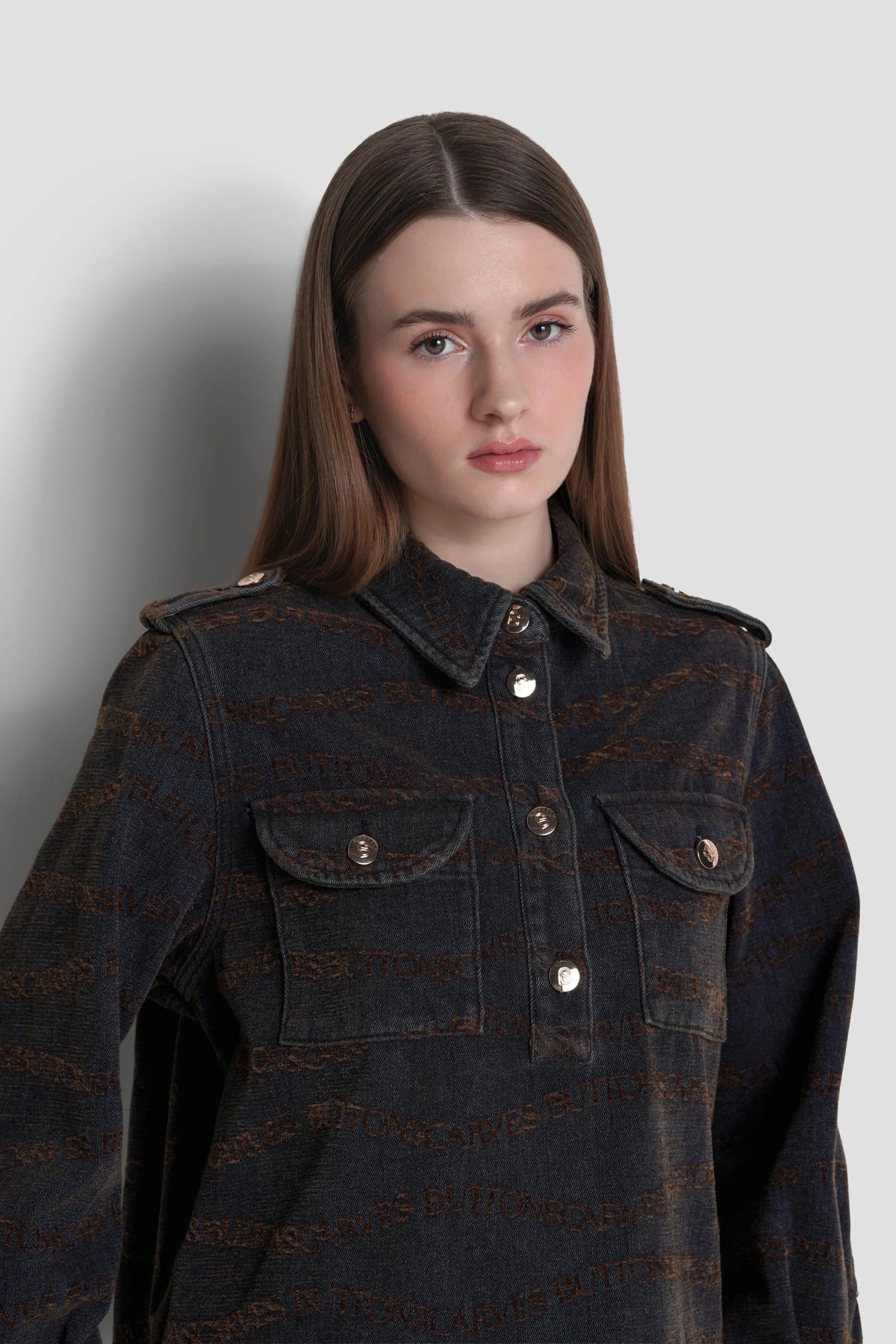 Alice Denim Shirt- Espresso Indigo