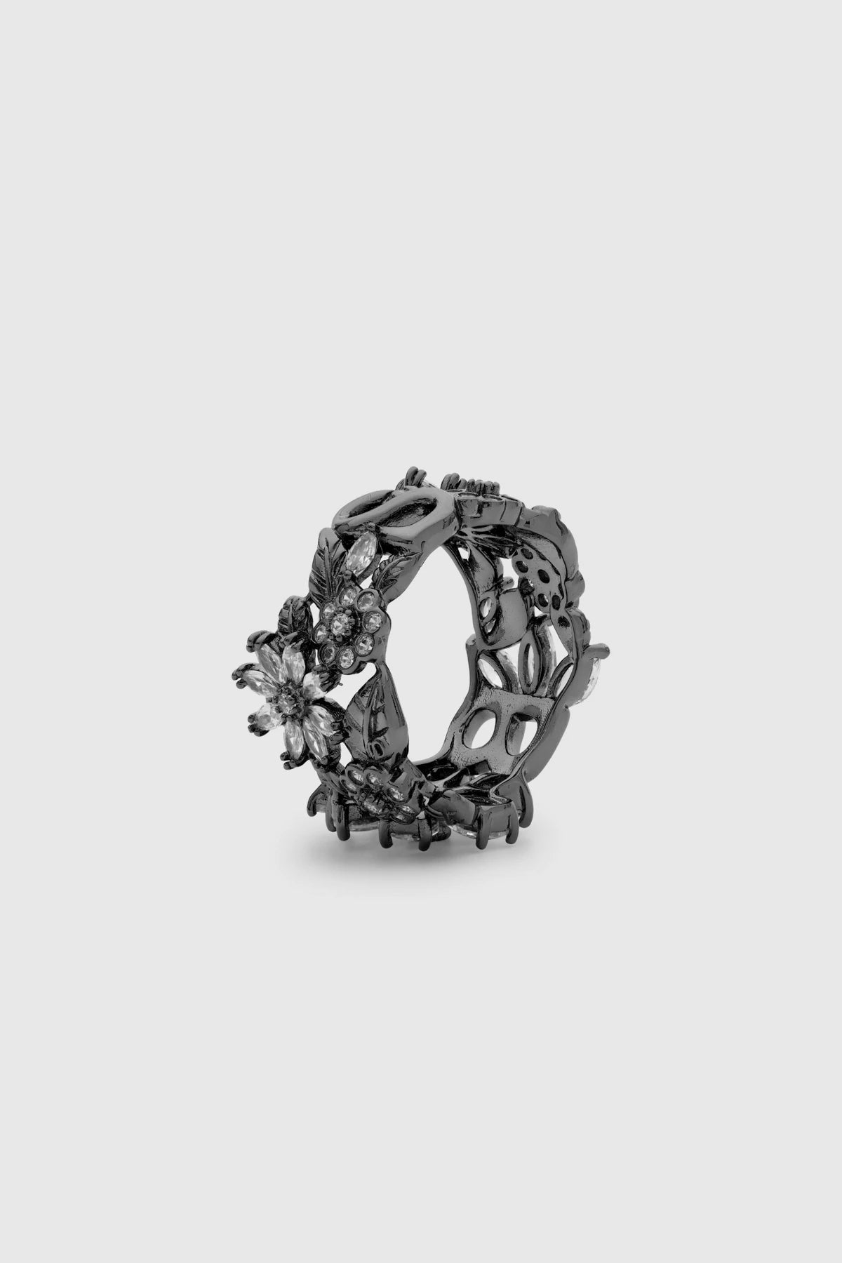Alina Ring Brooch - Hematite