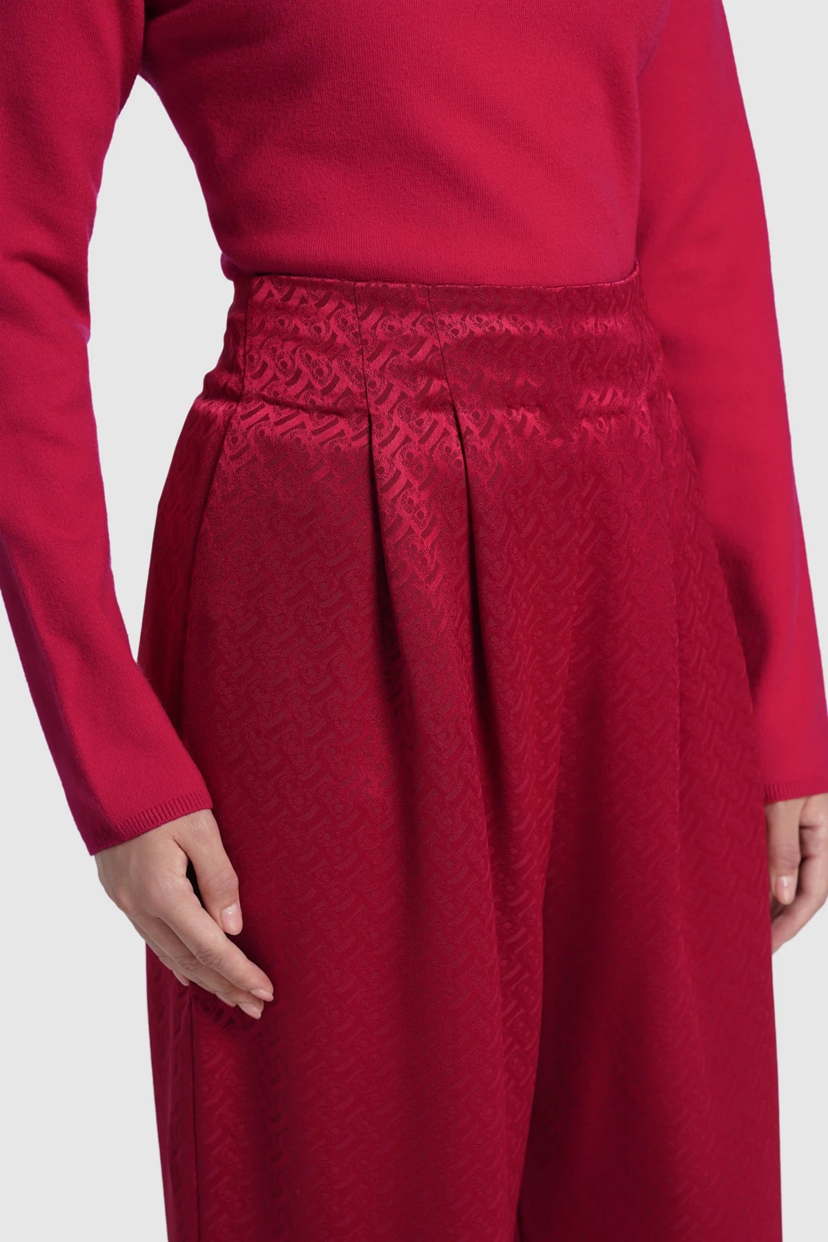 Amy Bimu Pleated Pants - Red