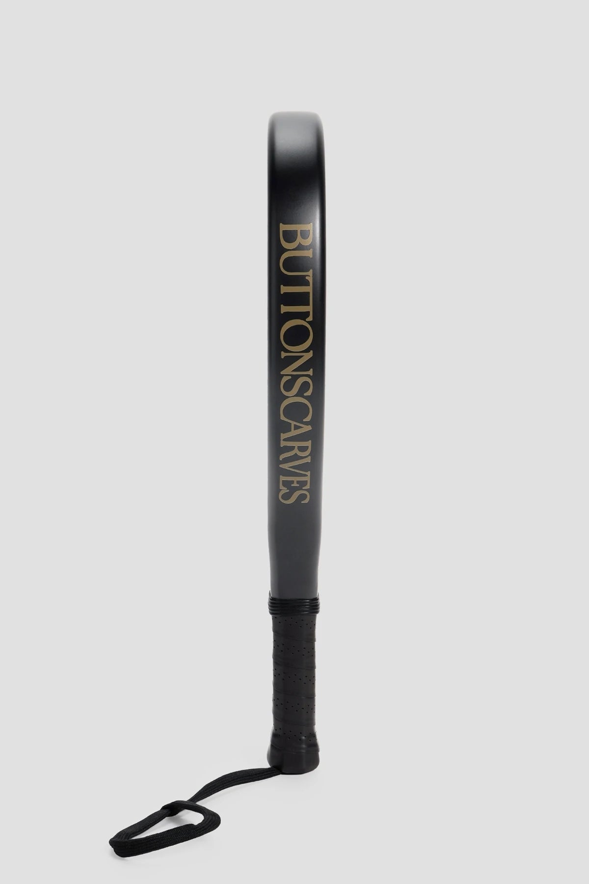 b padel racket set in black by buttonscarves side view