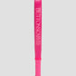 b padel racket set in pink by buttonscarves side view