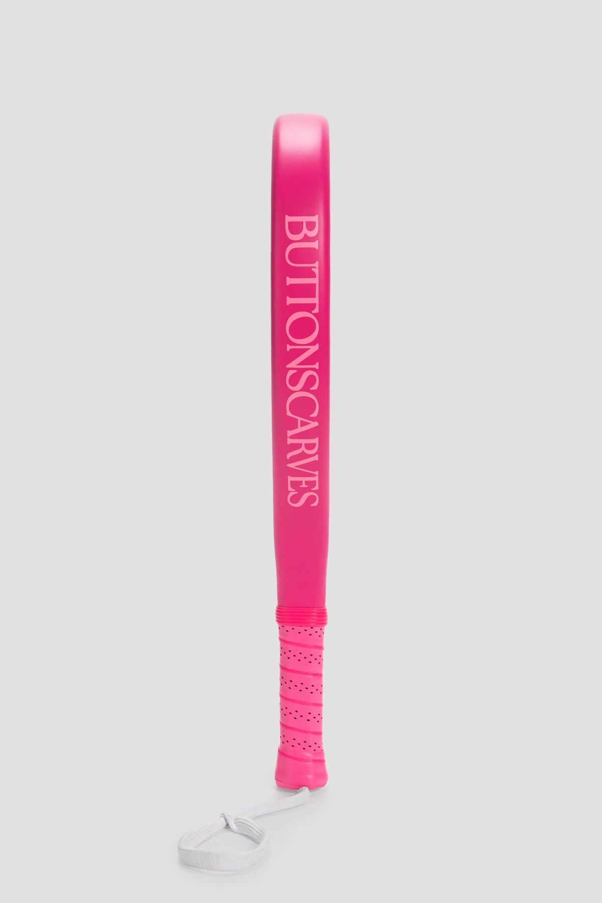 b padel racket set in pink by buttonscarves side view
