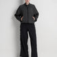 bimu windbreaker jacket in black by buttonscarves overview look