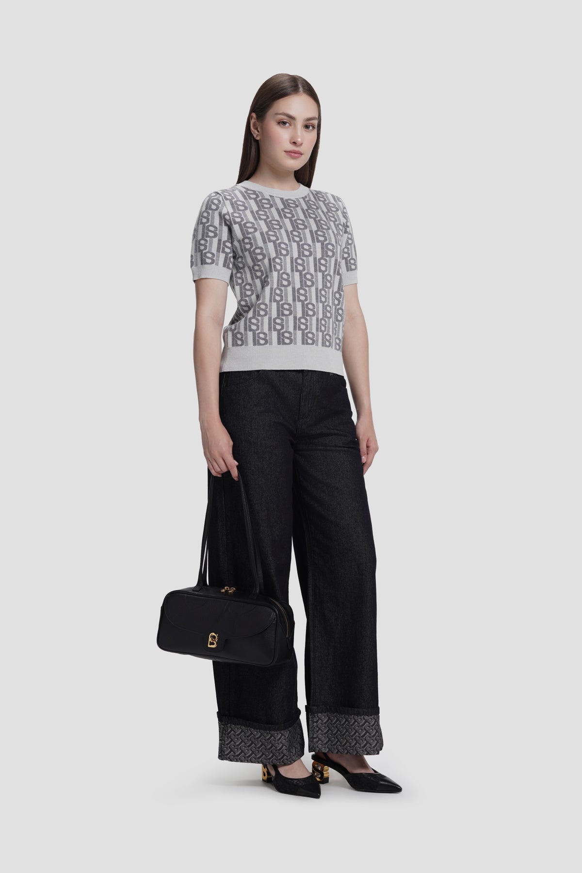 bria shoulder bag in black by buttonscarves hand carried style
