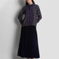 nagita crop shirt in navy by buttonscarves overview look