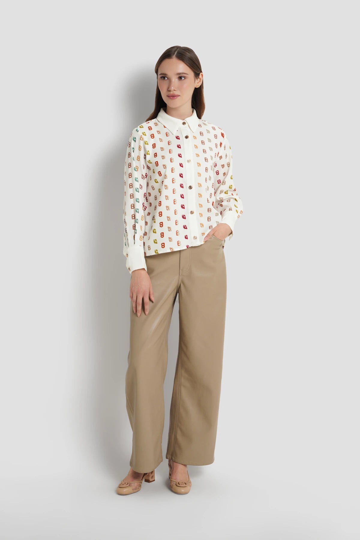 nagita crop shirt in white by buttonscarves overview look