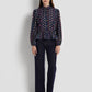 Nagita Peplum Shirt - Navy