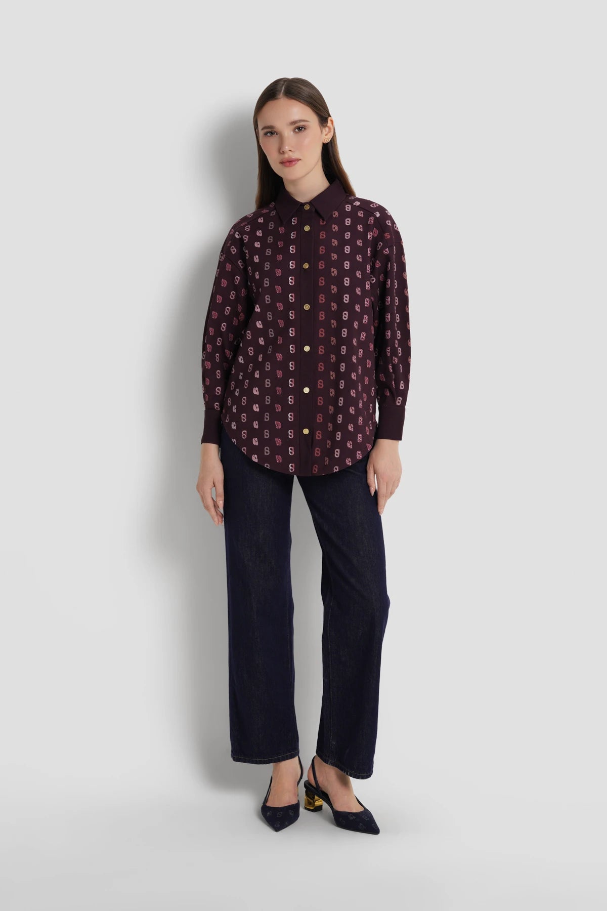 Nagita Shirt - Burgundy
