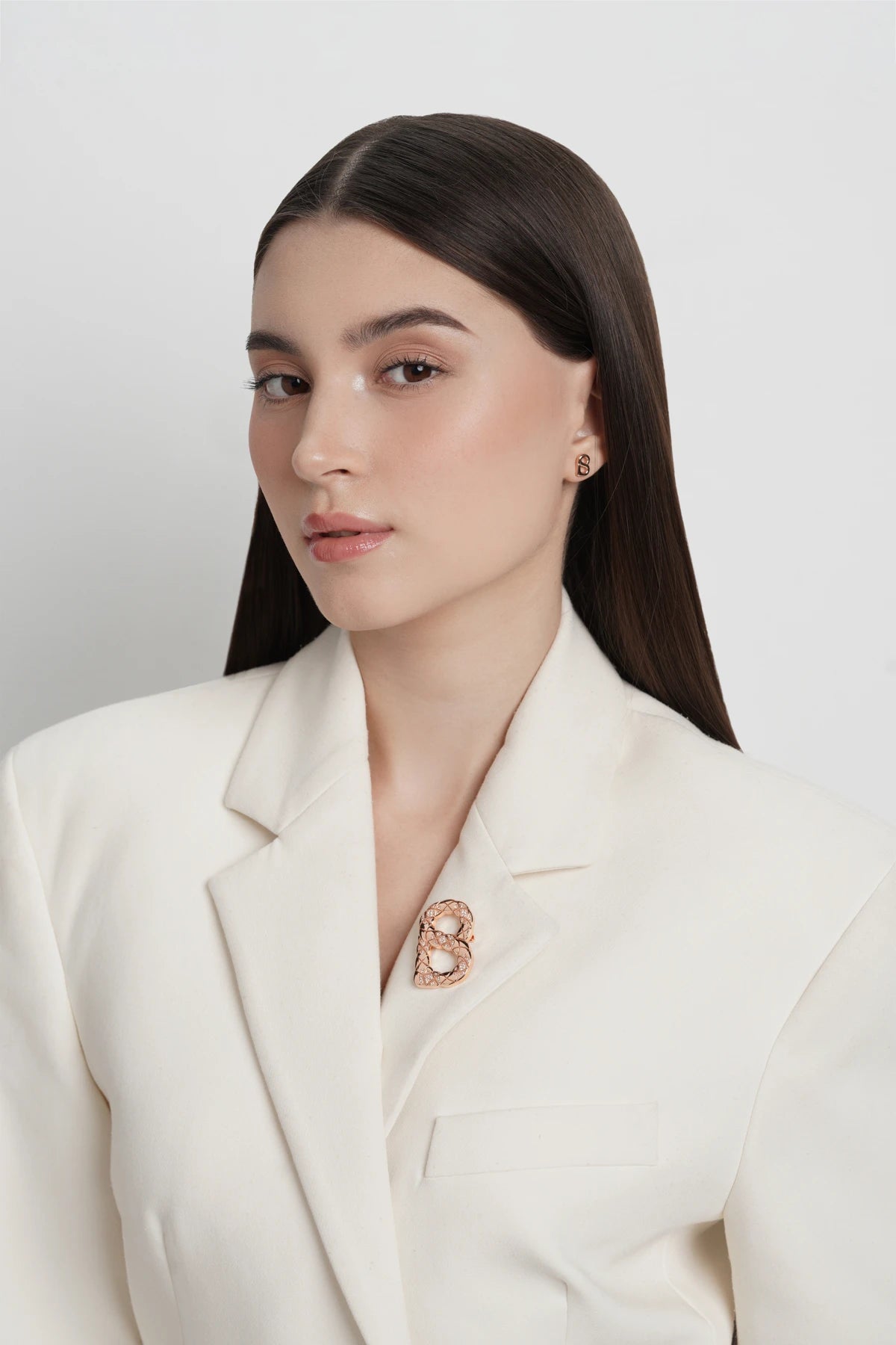 Cara Brooch - Rose Gold