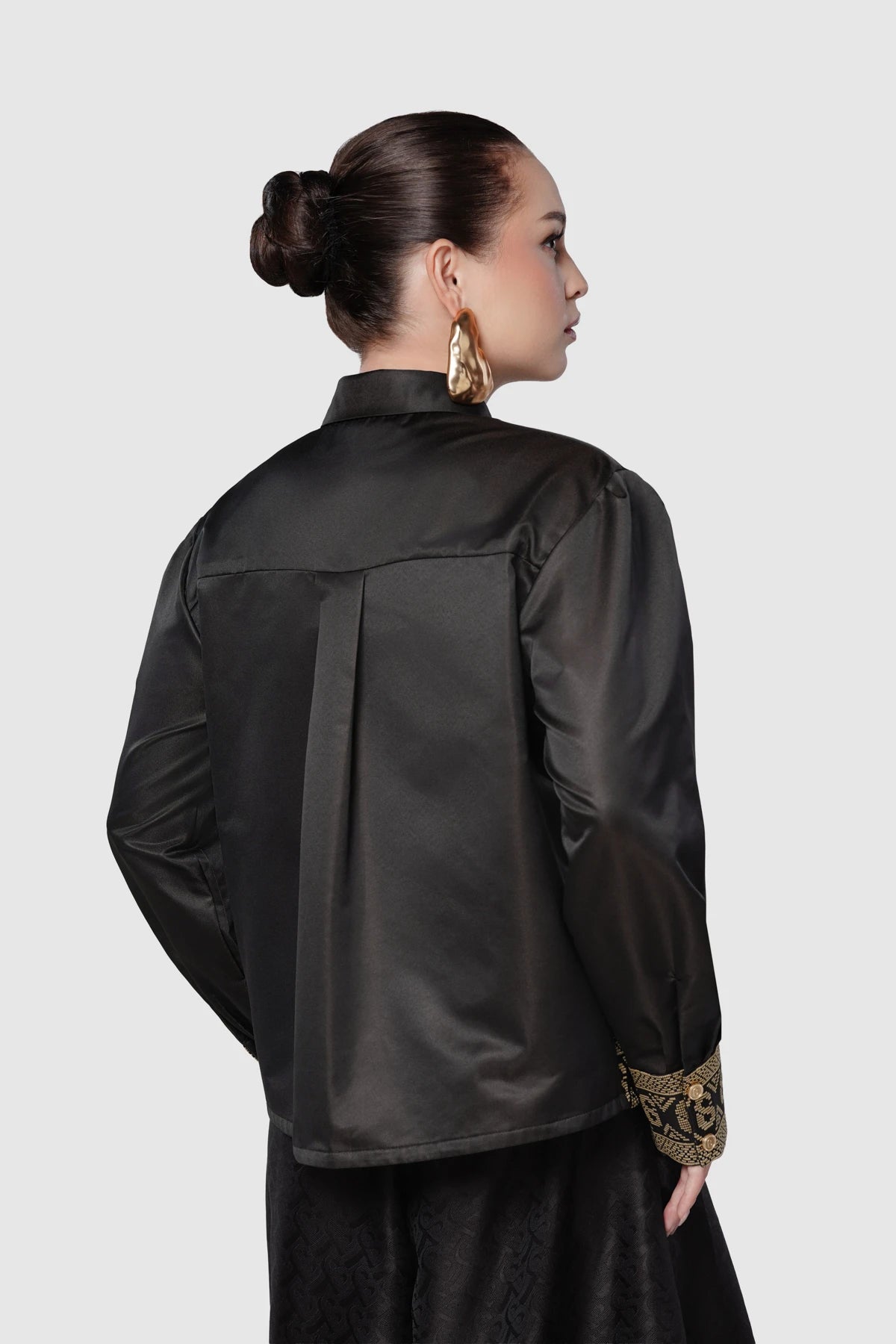 Deli Etoffe Crop Shirt - Brown