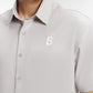 everyday men short sleeve shirt in grey by buttonscarves with embroidered signature b logo