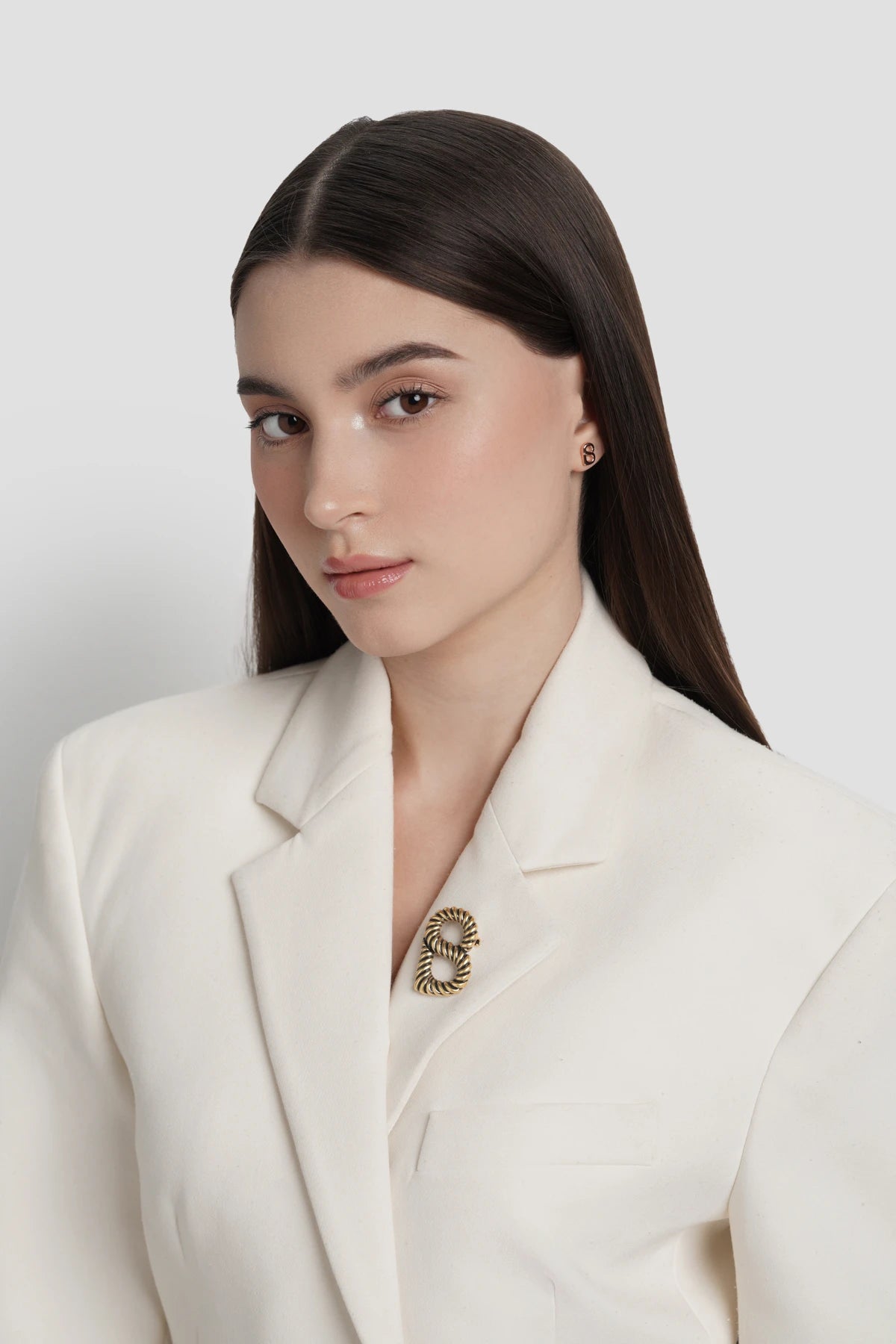 Interlock Brooch - Anti Gold
