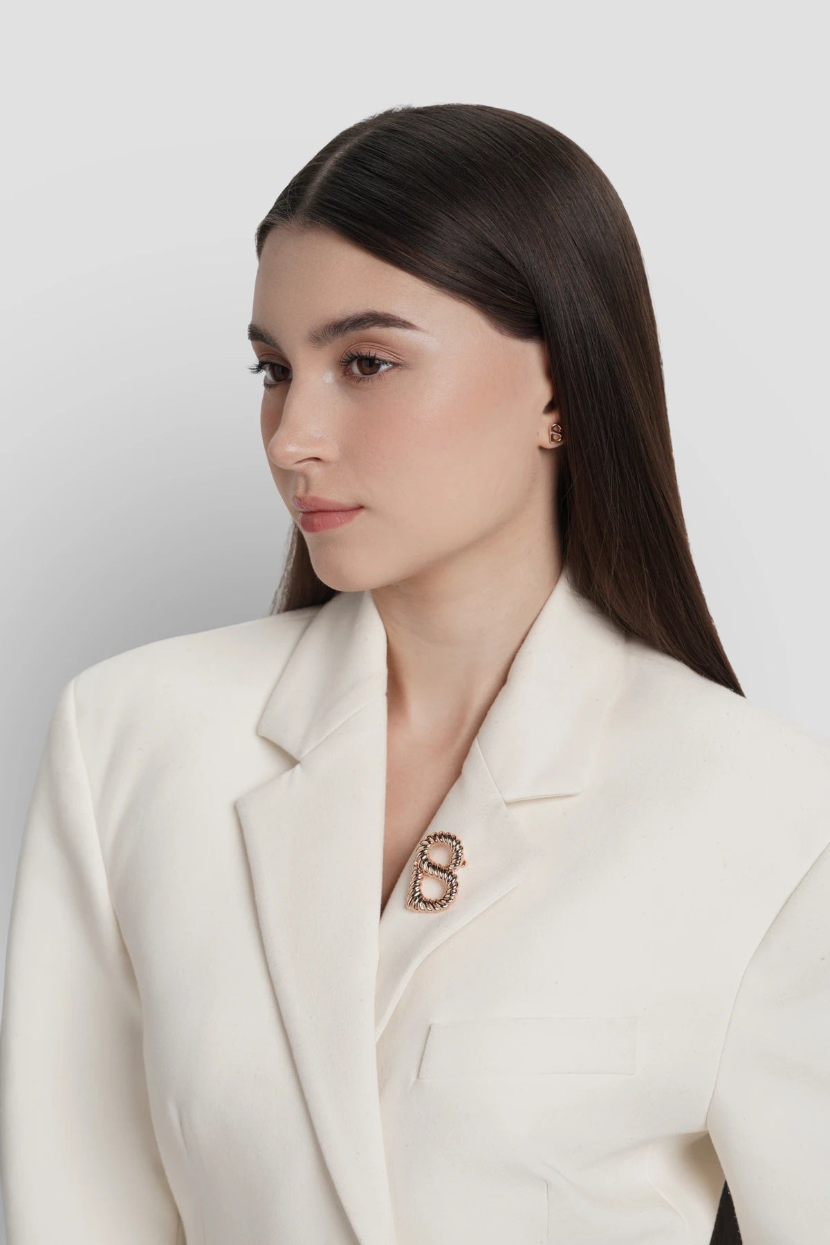 Interlock Brooch - Rose Gold