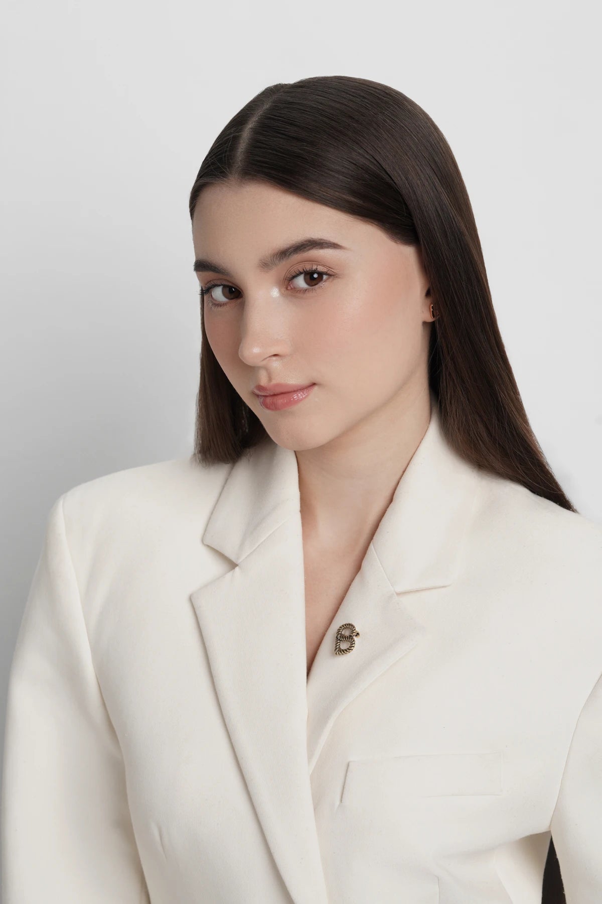 Interlock Petite Brooch - Anti Gold
