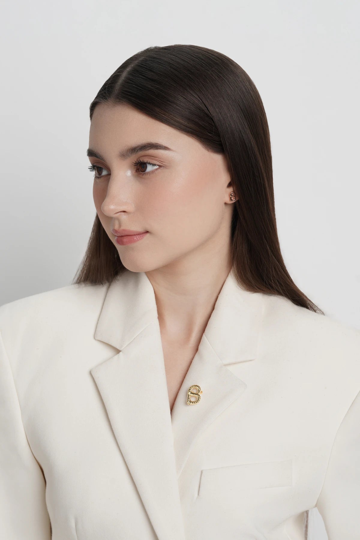 Interlock Petite Brooch - Gold