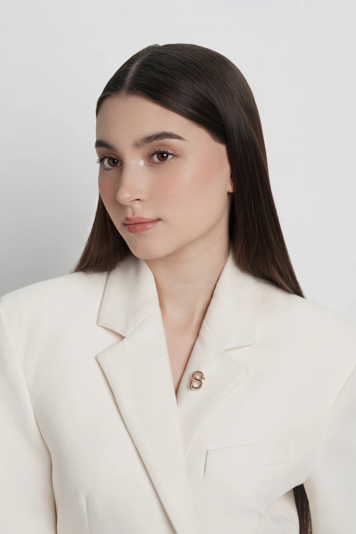 Interlock Petite Brooch - Rose Gold