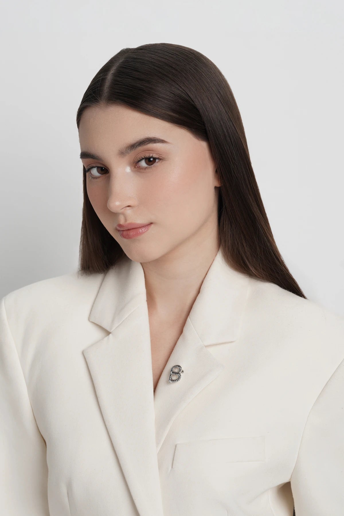 Interlock Petite Brooch - Silver