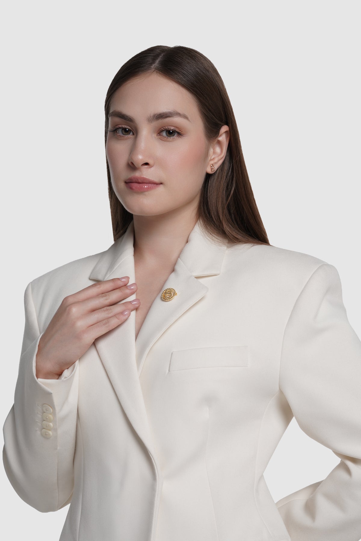 Interlock Pin Brooch - Gold